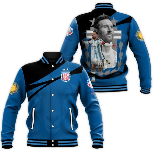 Lionel Messi Argentina National Team Copa America 2024 Baseball Jacket