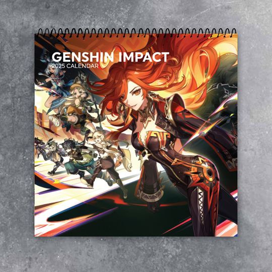 Genshin Impact Wall Calendar 2026 | Anime Caroon2026 Calendar | Anime Calendar | Best Gift For Christmas, New Year