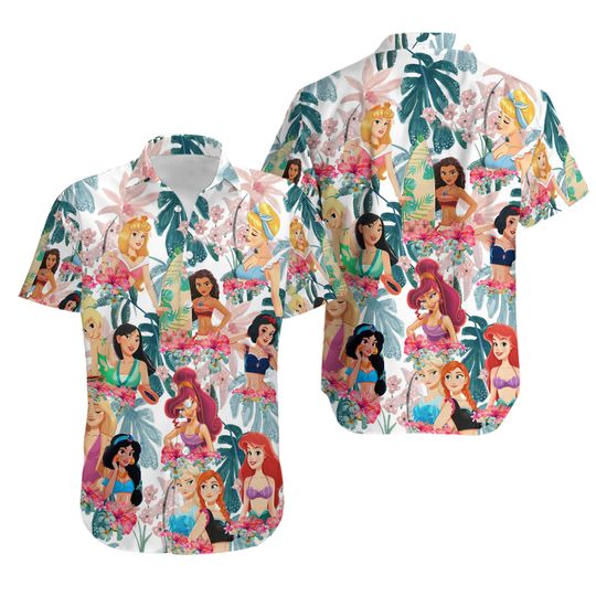 Discover 2024 Disney Princess Cartoon Hawaiian Shirt