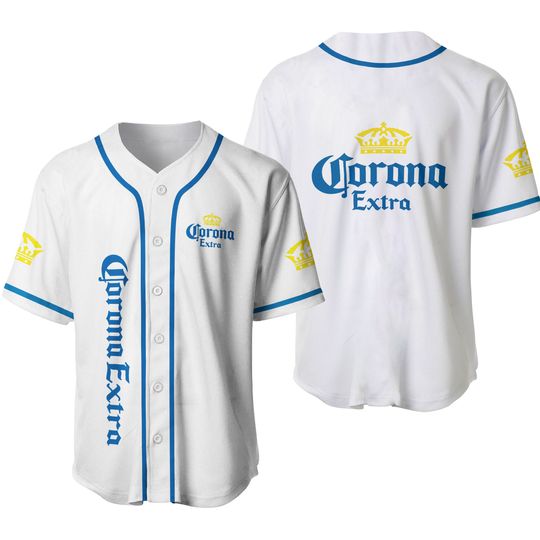Corona Extra 3D Baseball Jersey Shirt Summer Beach Gift For Men