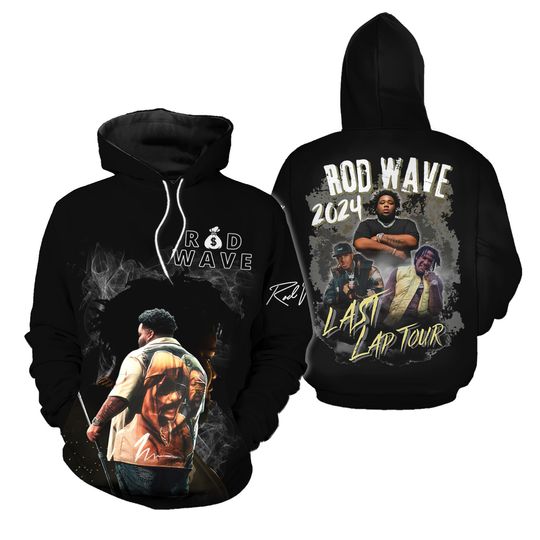 2024 Rod Wave The Last Lap Tour 3D Hoodie