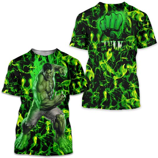 Incredible Hulk Superhero Movie Green Hulk Father’s Day Tshirt 3D
