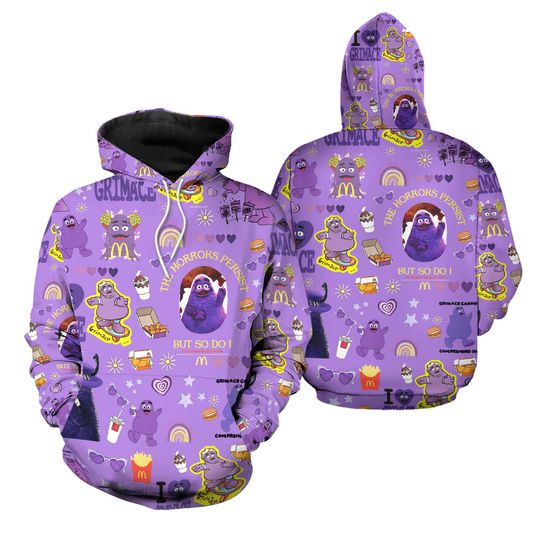 Grimace Shake Hoodie, Grimace Shake Leggings, Grimace Women Hoodie, Grimace Gym Legging