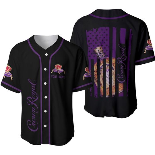 Personalized  Crown Royal Baseball Shirt, Whiskey Jersey Shirt