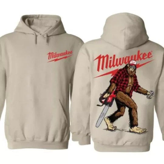 Bigfoot Milwaukee Unisex Hoodie - Fuel Handle Chainsaw Tee for Women, Men