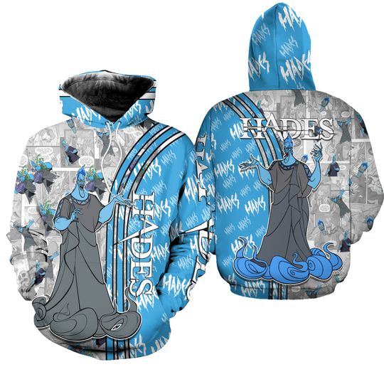 Christmas Disney Hades Hoodies, Disney Hades 3D Hoodie, Hercules Hades Hoodie
