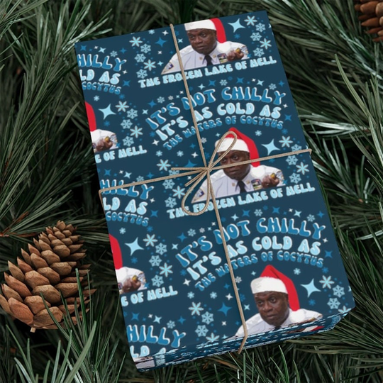 Captain Holt Gift Wrap, Brooklyn Nine Nine Christmas Wrapping Paper