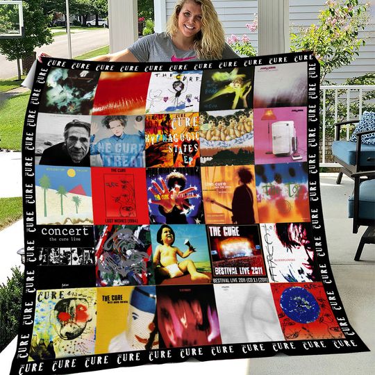 The Cure Albums Cover Poster Version Quilt Blanket, Gift For Fans