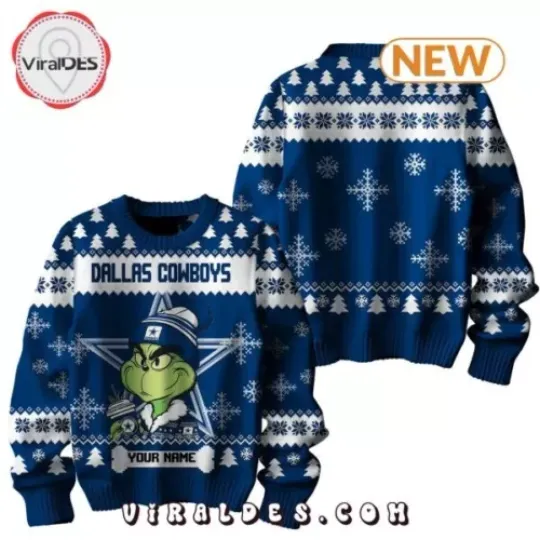 Dallas Cowboys funny character Stolen Christmas Grin Ugly Sweater