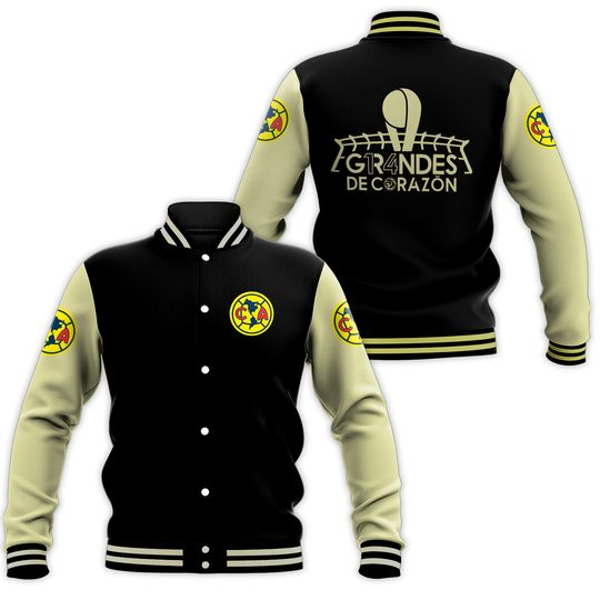 Club América Liga MX Baseball Jacket For Fan, Soccer Jacket Christmas Gift