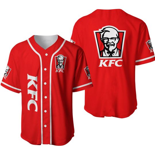Kentucky Fried Chicken Baseball Jersey, Kfc Unisex Baseball Uniform, Kfc Fan Shirt