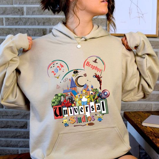 Personalized Vintage Mickey Ears Universal Studios 2024 Shirt Disney World Tour Hoodie, Disney World Hoodie, Disney Universal Studios,