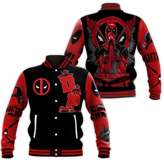 Deadpool Baseball Jacket, Deadpool Jacket