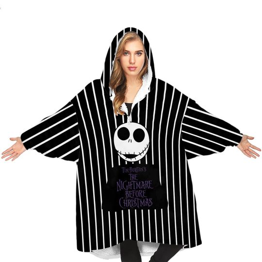 Disney The Nightmare Before Christmas Jack Skellington Blanket Hoodie Unisex