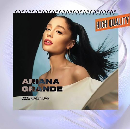 Ariana Wall Calendar 2025 | Celebrity 2025 Calendar | Thank U, Next Hit | Best Gift For Christmas, New Year