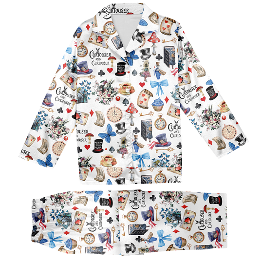 Alice In Wonderland Pajama Set, Tea Party Shirt, Cheshire Cat Shirt, Disney Pjs For Women, Disney Adventures, Disney Pajamas Family
