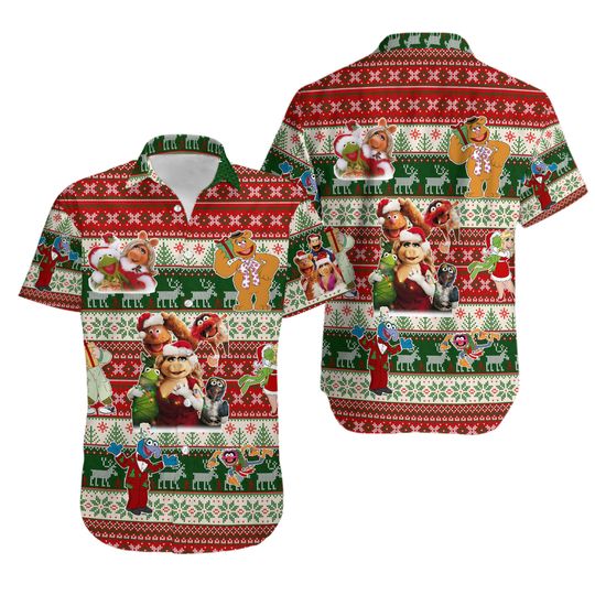 The Muppets TV Series Disney Hawaiian Shirt, Ugly Sweater Christmas Carol Hawaiians