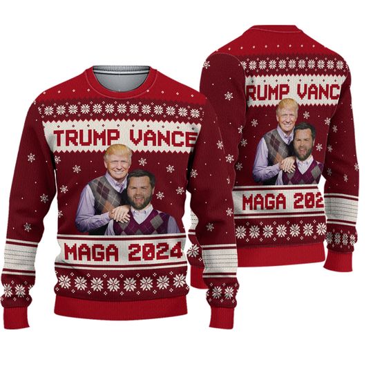 Trump Vance 24 Ugly Sweater Christmas, Trump 2024 Sweatshirt, President Trump, Republican Shirt, Republican Gifts Support Trump Shirt