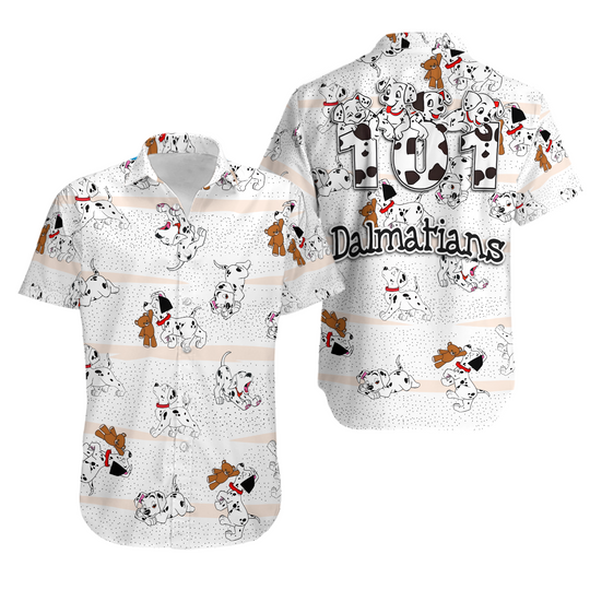 Dalmatians Shirt, 101 Dalmatians Hawaiian Shirt, 101 Dalmatians Beach Hawaiian Shirt, 101 Dalmatians Summer Shirt
