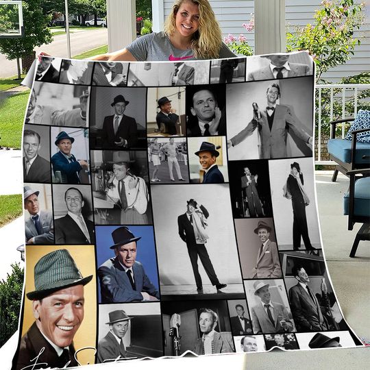 Frank Sinatra Celebrity Montage Fleece Blanket