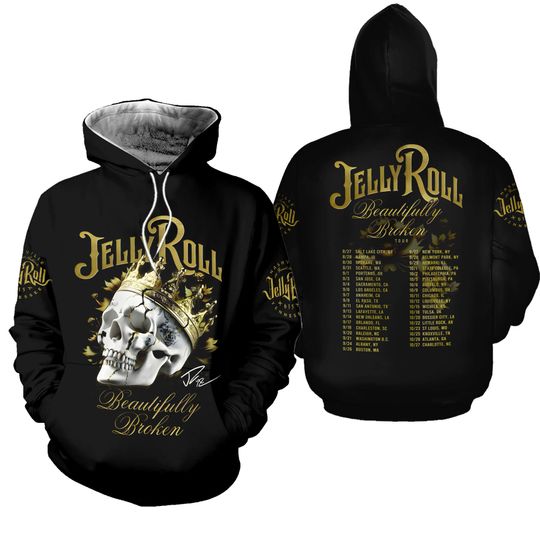 Jelly Roll Beautifully Broken All The Destination In 2024 3D Hoodie
