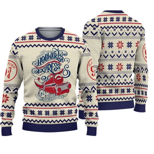 Harry Potter Christmas Hogwarts New Size M, Ugly Sweater, Knit, Christmas Jumper