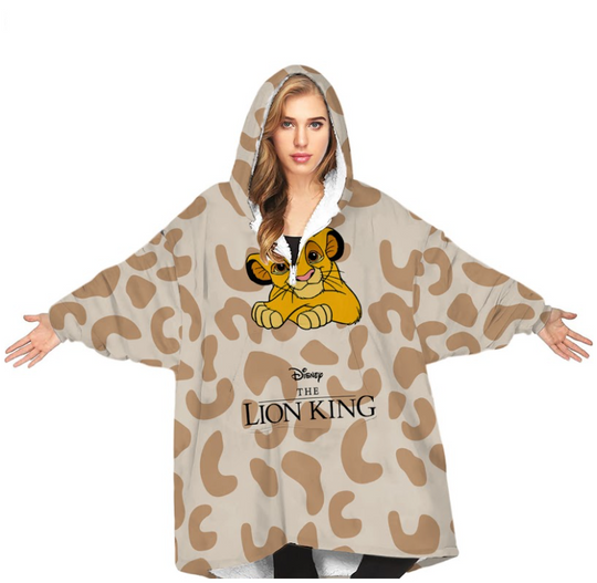 Disney Beige The Lion King Blanket Hoodie Womens
