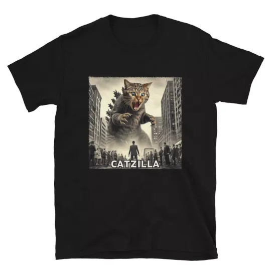Catzilla Funny Cat god zilla Graphic Epic Monster Cat  - Unisex Kaiju Cat Shirt