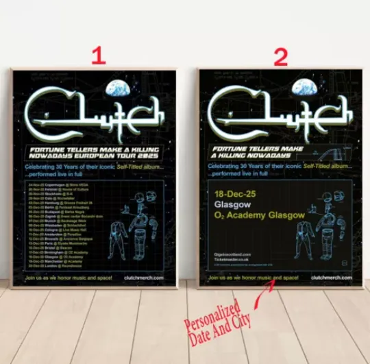 Custom Clutch - Tour 2025 Poster