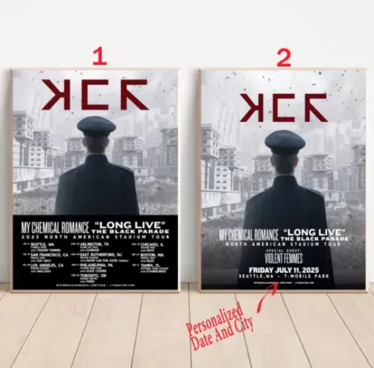 Custom My Chemical Romance 'The Black Parade' Tour 2025 Poster