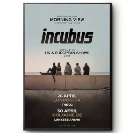 Incubus Morning View Tour 2025 Poster