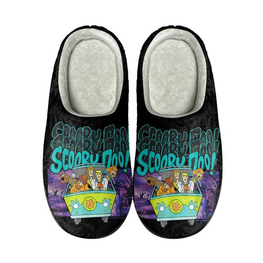 Scooby Doo Cozy Unisex Winter Slipper, Scooby Doo Halloween Winter Shoe, Custom Slipper, Soft Indoor Shoe, Indoor Slipper