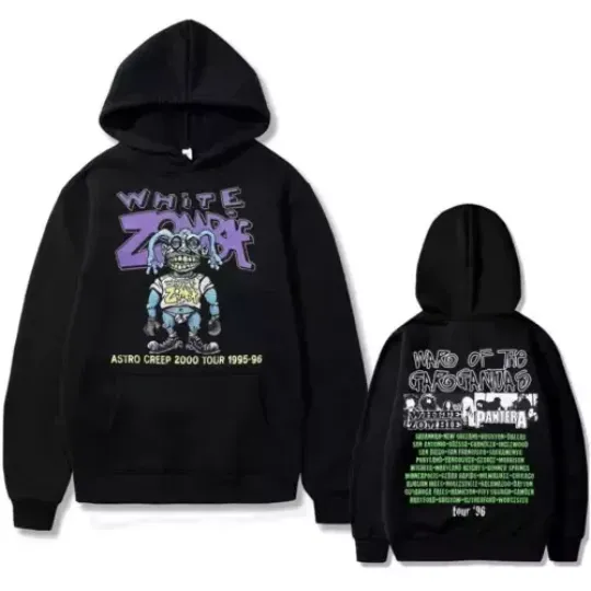 Rock Band White Zombie Astro Creep 2000 Tour Hoodie For Fans Double-Sided