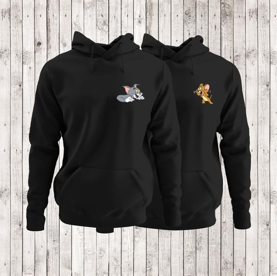Tom and Jerry Hoodie,  Couple Love Shirt, Valentines Day Love Shirts