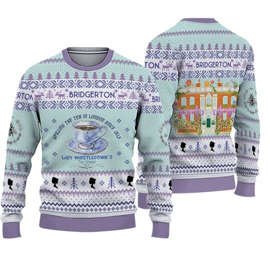 Bridgeton Spilling The Tea In London Since 1813 Christmas Ugly Sweater