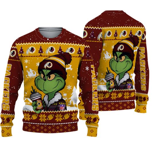 Packers funny character Stolen Christmas 2024 Grin Ugly Sweater