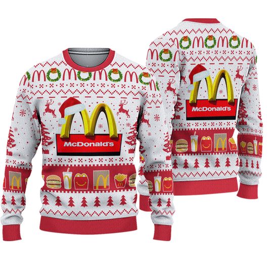 McDonald’s Christmas French Fries Hamburger Ugly Sweater