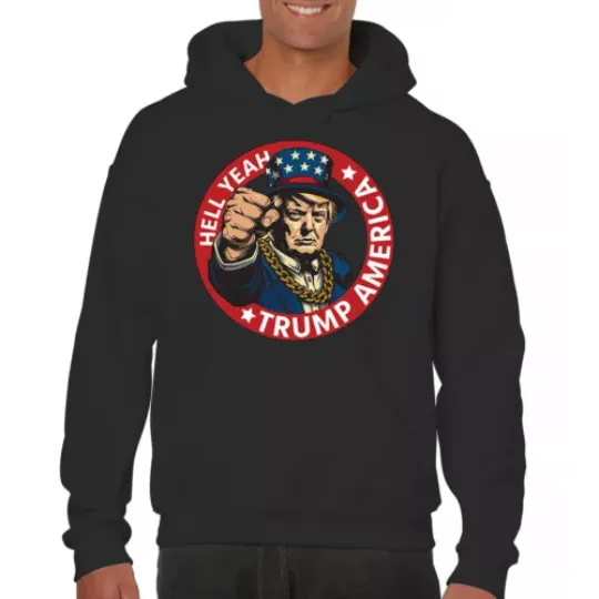 Trump America Hell Yeah MAGA 2024 USA First 47 President Hoodie