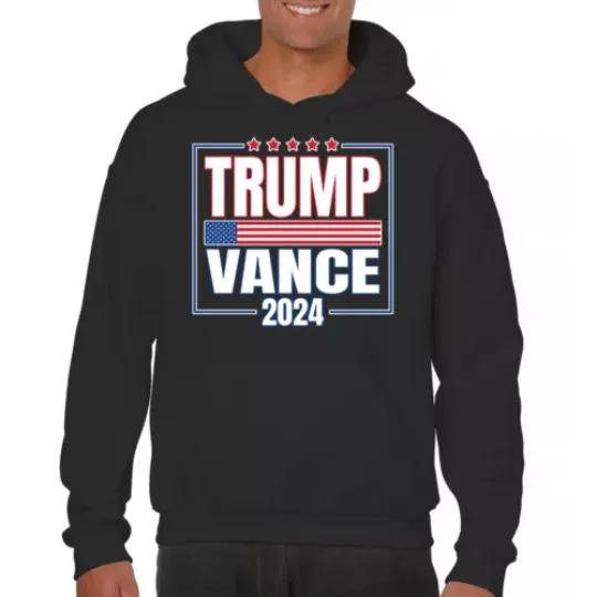 Trump Vance 2024 American Flag Hoodie 47 President MAGA Republican Hoodie