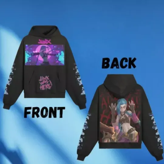 Jinx Arcane League of Legends, Vi, Powder 3D Hoodie