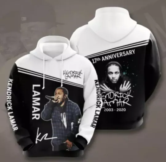 Kendrick Lamar 17Th Anniversary 2003 2020 Signature Hoodie 3d - all printed