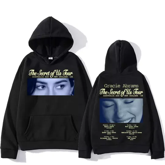 New Gracie Abrams Print Pullovers The Secret of Us Tour 2025 Hoodie