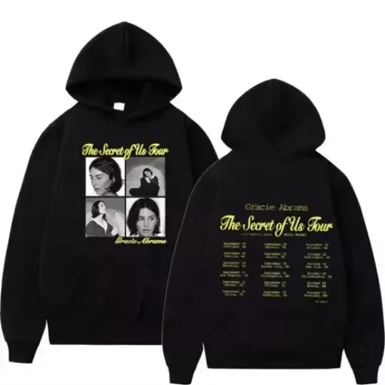 Gracie Abrams The Secret of Us Tour 2024 Graphic Hoodie Double-Sided Fan Gift