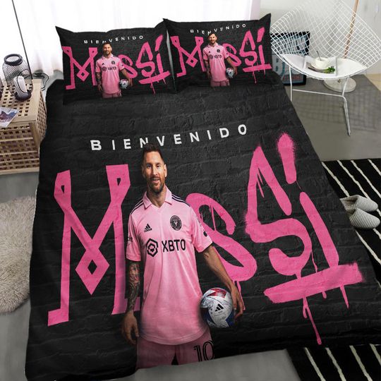 Football King Messi for Teenage Boys and Football Lovers Bedding Set