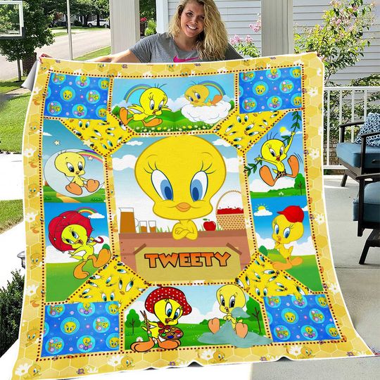 Tweety Bird Personalized Fleece Blanket