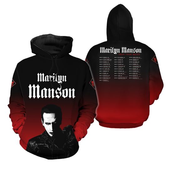 Marilyn Manson 2024 Tour 3D Hoodie