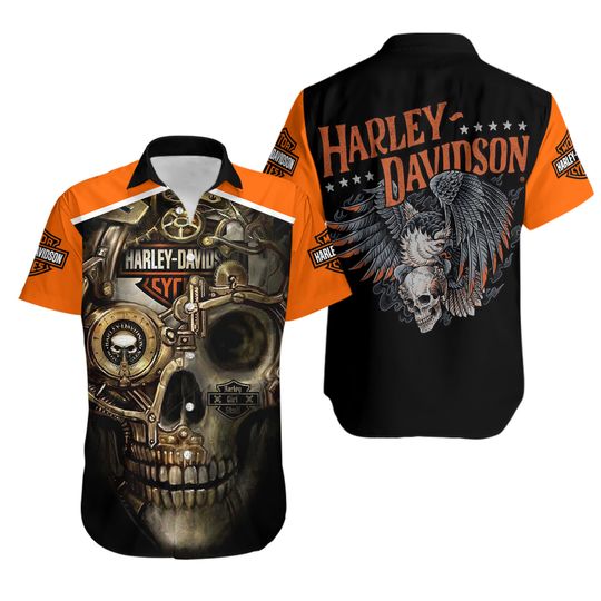 Harley Motor Racing Davidsonn Casual Button Down Shirt Unisex Adults