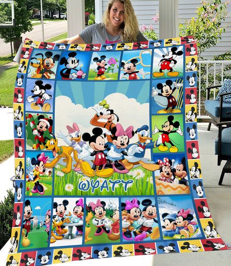 Mickey Mouse And Friends Blanket Mickey Mouse Blanket Mickey Mouse Birthday Gifts Disneyland Christmas