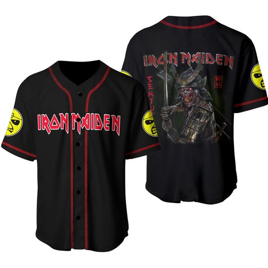 Iron Maiden Band American Flag Printed Baseball Jersey Shirt