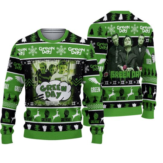 Green Day Chicago 1994 Enjoying Christmas Time Ugly Sweater